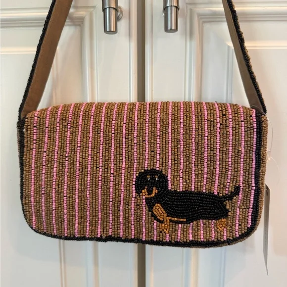 Anthropologie Fiona Dachshund Beaded Bag - Picture 3 of 6